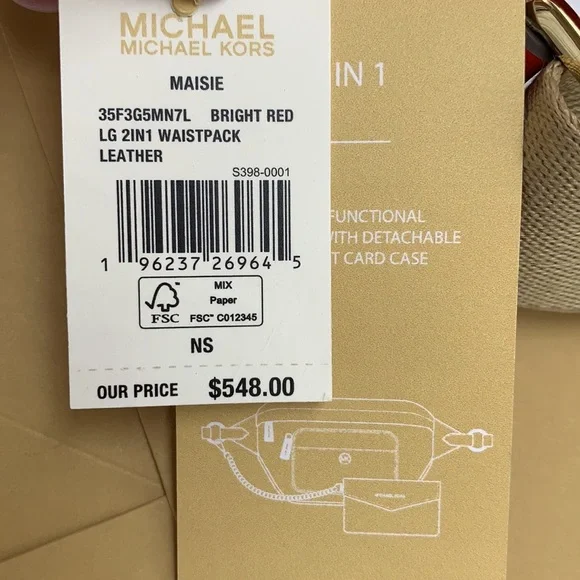 MICHAEL KORS
Maisie Large Pebbled Leather 2-in-1 Waistpack Fannypack Belt Bag - Picture 9 of 16